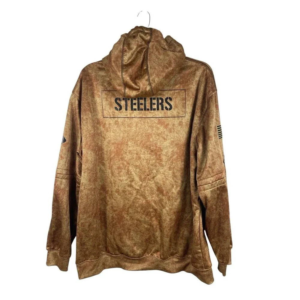 Nike NFL Pittsburgh Steelers Salute to Service Brown Hoodie Men’s XXXL